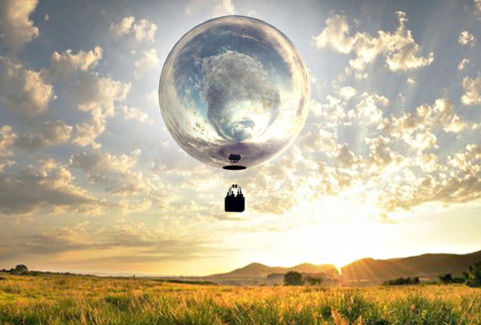 A giant mirrored balloon will travel from Martha's Vineyard to the Berkshires. Commissioned by the Trustees. Photo by Doug Aitken