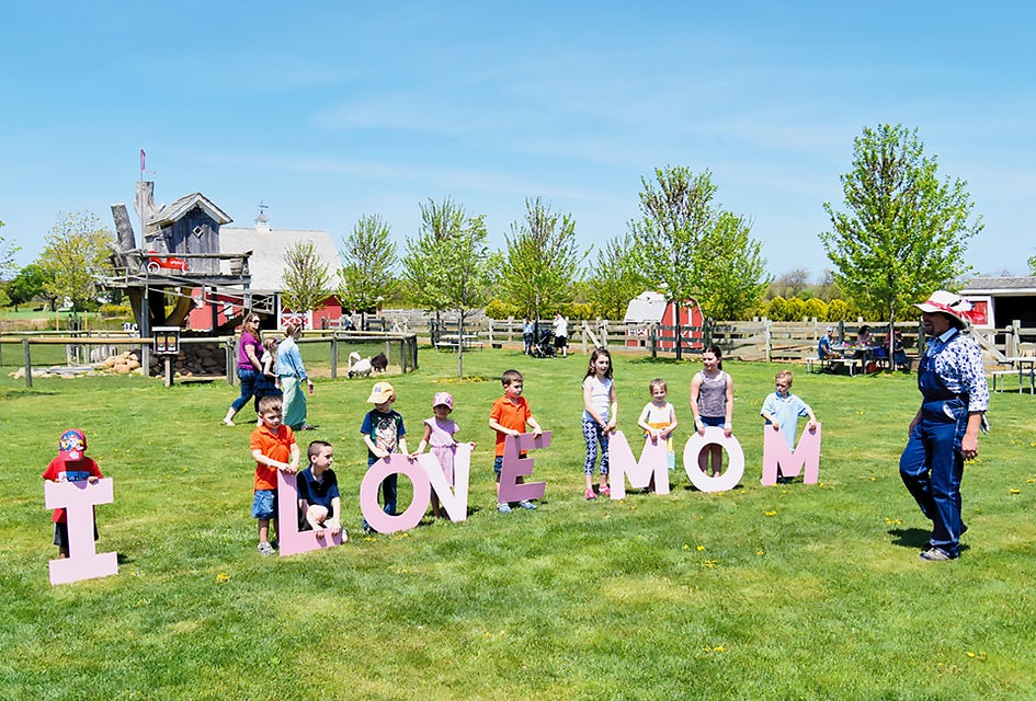 Moms enjoy free admission to Harbes Family Farm on  May 11 and 12. Photo courtesy of the farm