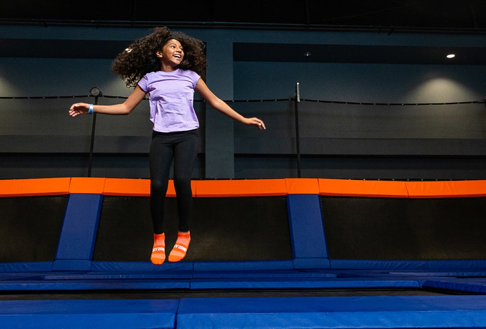 The kids will be flying high with a visit to one of the top trampoline parks near Boston! Photo courtesy of Sky Zone Trampoline Park