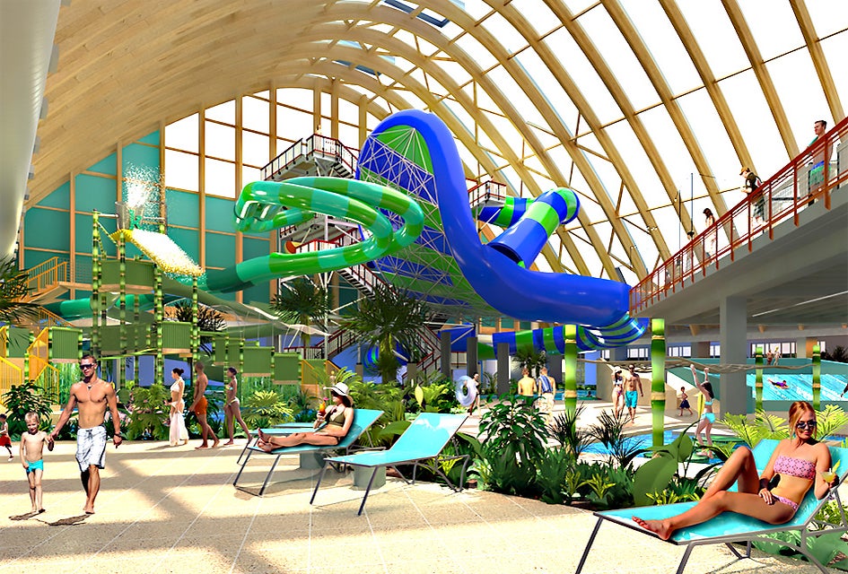 Kids will go wild for the huge new indoor water park.