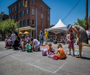 Create art on the streets at the Newburgh Illuminated Festival. Photo courtesy of the festival