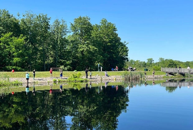 Kid-friendly fishing near New Jersey Helmetta Lake Park