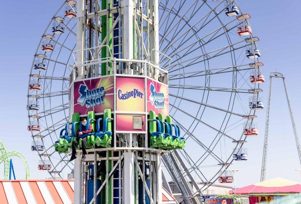 Ride the tower drop at Casino Pier in Seaside Heights, one of our favorite amusement parks in New Jersey