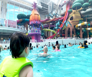 The largest indoor wave pool in the world is perfect for even the tiniest swimmers.