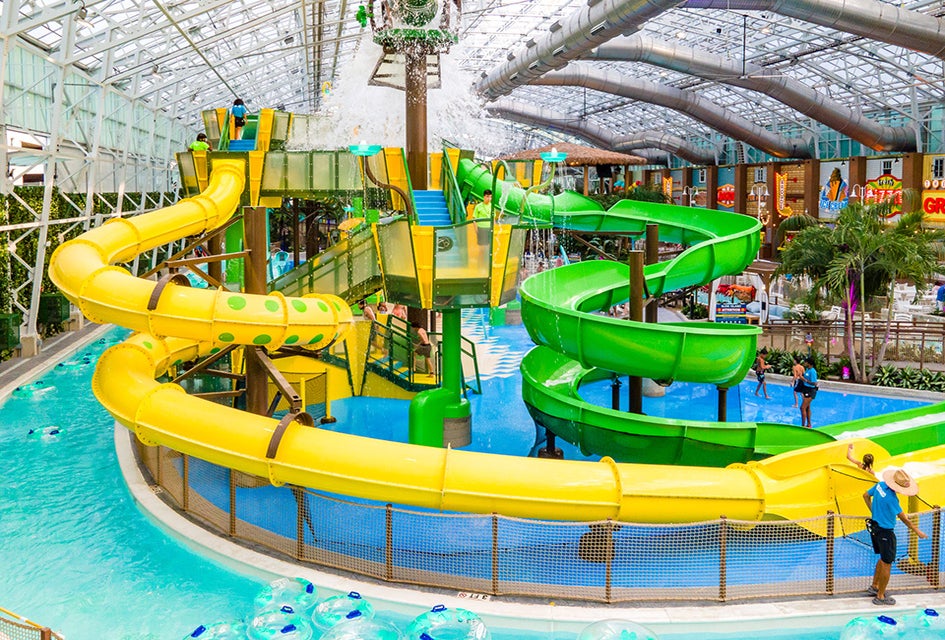 Island Waterpark, at Atlantic City's Showboat Hotel, boasts 11 waterslides and four restaurants. Photo courtesy of the park
