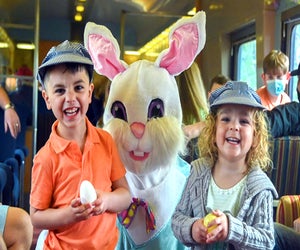 Hop on the Easter Bunny Express in Cape May. Photo courtesy of Seashore Lines
