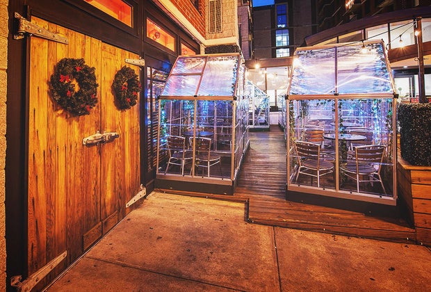 Dine in a Soul Shack outside of Northern Soul Kitchen in Hoboken