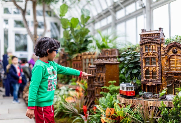 Train museums, train shows, and train rides near NYC: New York Botanical Garden Holiday Train Show