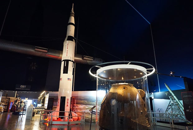 Intrepid Museum: Soyuz Capsule and Saturn Rocket