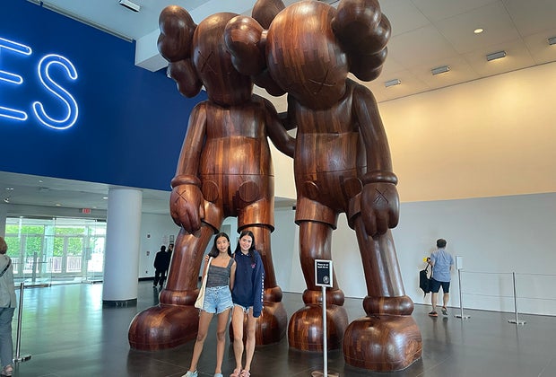 Visiting the Brooklyn Museum with Kids: Kaws sculpture