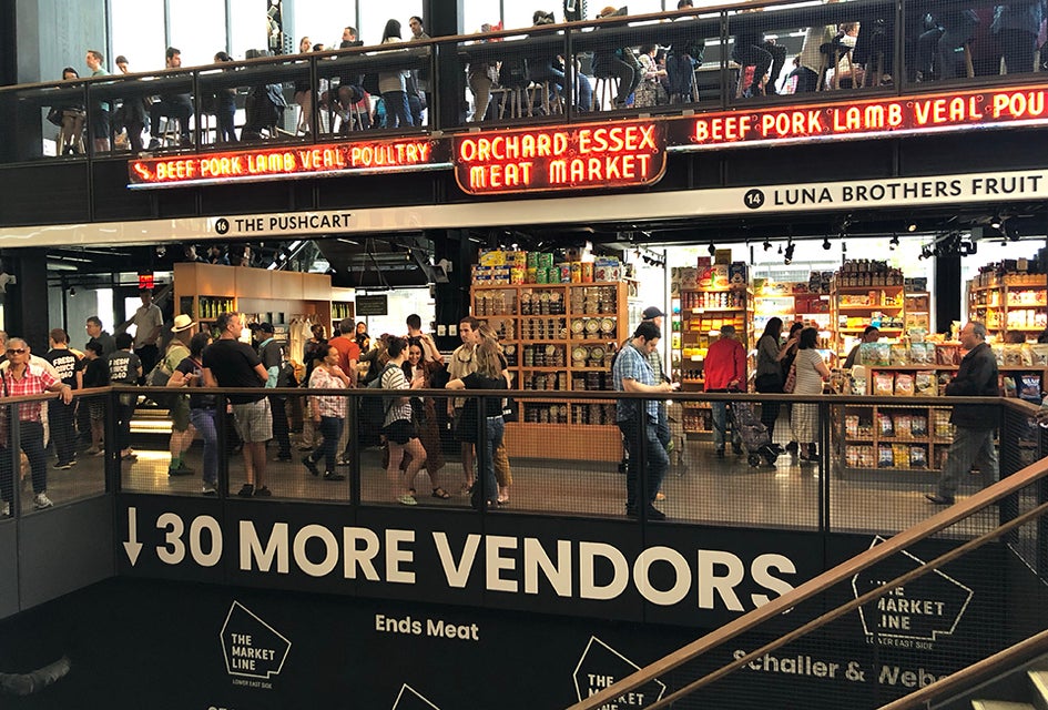 Essex Street Market's food hall offers a diverse selection of culinary delights. Photo by Jody Mercier