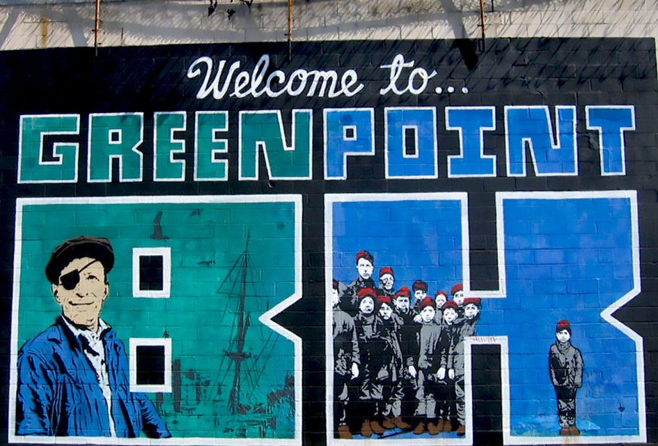 Make sure to visit the India Street Murals on your next visit to Greenpoint, Brooklyn. Photo courtesy of Groundswell