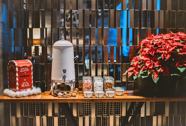 hot chocolate bar at the Park Hyatt New York: NYC Hotels for a Festive Christmas