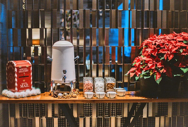 hot chocolate bar at the Park Hyatt New York: NYC Hotels for a Festive Christmas