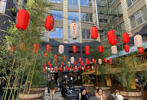 Enjoy the cozy courtyard at Industry City's Japan Village