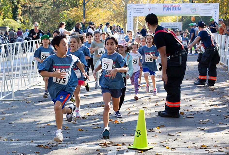 NYC hosts many kids'fun and competitive runs throughout the year. Photo courtesy Ronald McDonald House's Fun Run