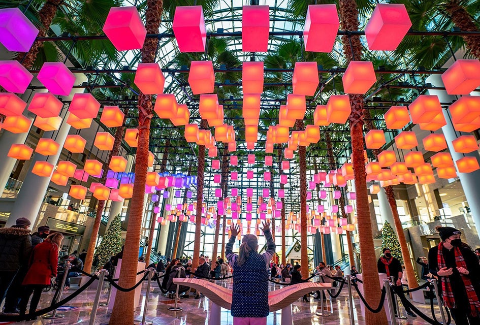 The Luminaries Return to light up the Winter Garden at Brookfield Place. Photo courtesy of Brookfield Place