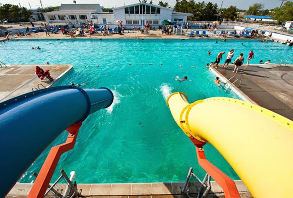 Nab a summer membership to Breezy Point Surf Club and go for a dip in the pool or a wild water slide ride. Photo courtesy of the club