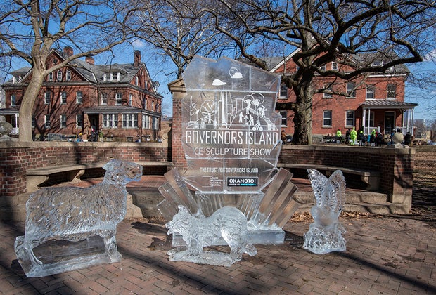 Free things to do: Governors Island Winter Ice Sculpture Show