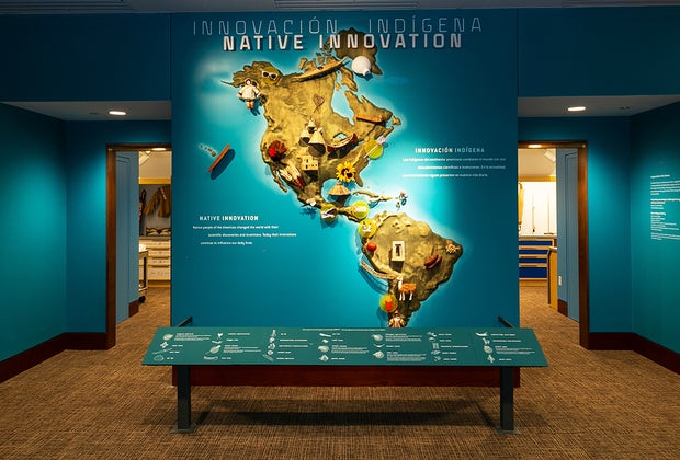 Map of indigenous crop and innovations National Museum of the American Indian