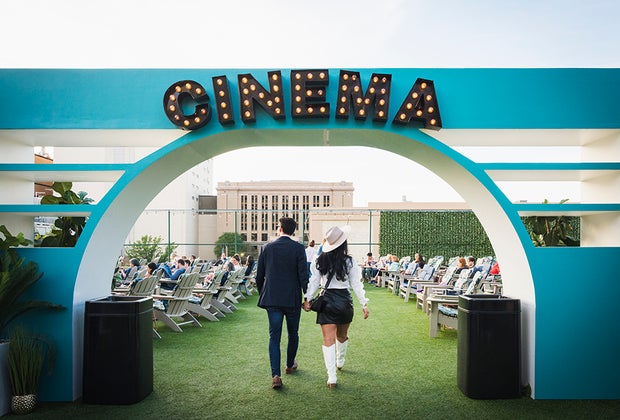 Family-friendly rooftop restaurants: Rooftop Cinema Club