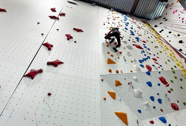 Go bouldering with kids on 45-foot-tall walls at The Cliffs at Gowanus