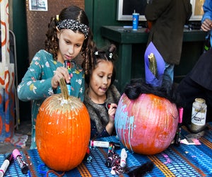 Celebrate the autumn season with workshops, performances, food vendors, and the epic launch of the pumpkins at the Halloween Harvest Festival at Socrates Sculpture Park. Photo by Bob Krasner