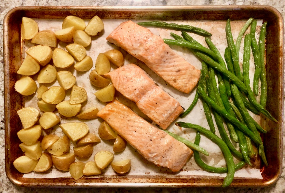 One pan or one sheet meals are easy to make with kids.