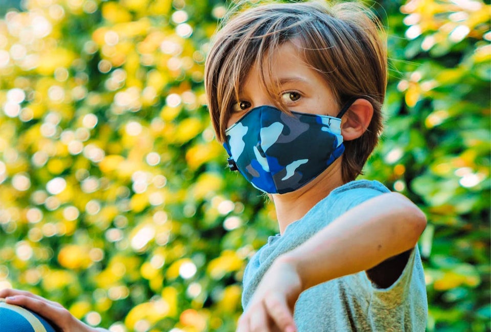 Fabric for yoga togs can be used as face masks for kids. Photo courtesy of Onzie