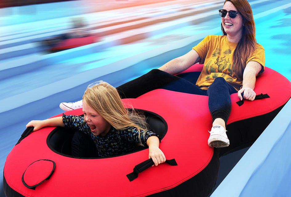 Speed down the hills at Snowcat Ridge for thrilling snow tubing and family fun at this winter snow park! Photo courtesy of Snowcat Ridge 