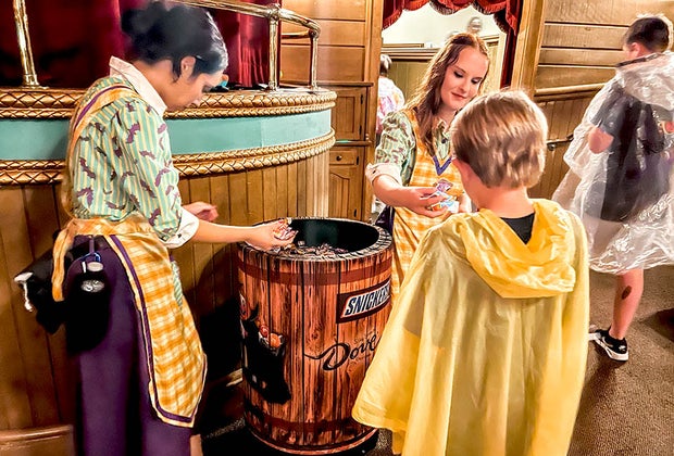 Mickey's Not-So-Scary Halloween Party Get your fill of Halloween sweets and snacks as you trick-or-treat throughout the park. 