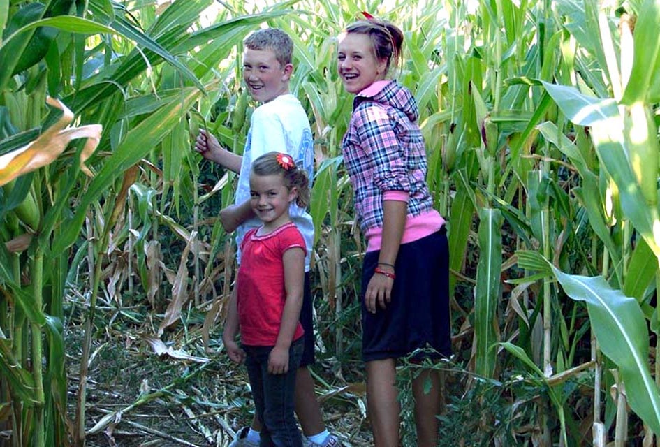 Anyone and everyone will feel welcome at the Fox Squirrel Maze; activities include gigantic slingshot, cornhole, fun duck races, and more.