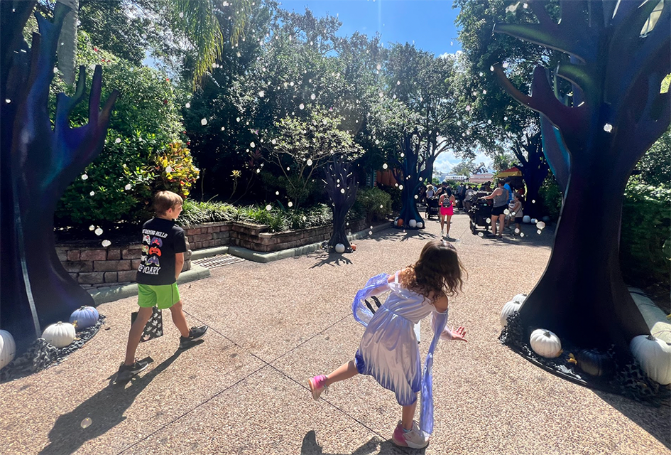 Wander through the magical bubble trail at SeaWorld Orlando's Spooktacular event.