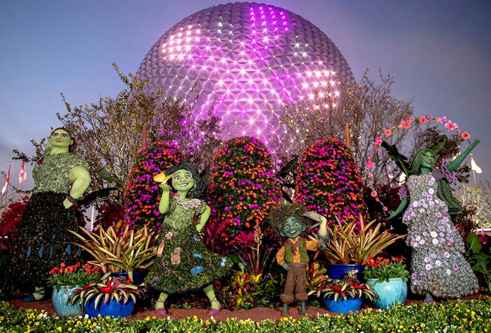 During Epcot's International Flower and Garden Festival, families can enjoy beautiful gardens, elaborate topiary displays, and more. Photo courtesy of WDW
