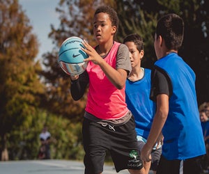 Improve hoop skills at TUF Athletics Basketball & Soccer Camps. Photo courtesy of the camp