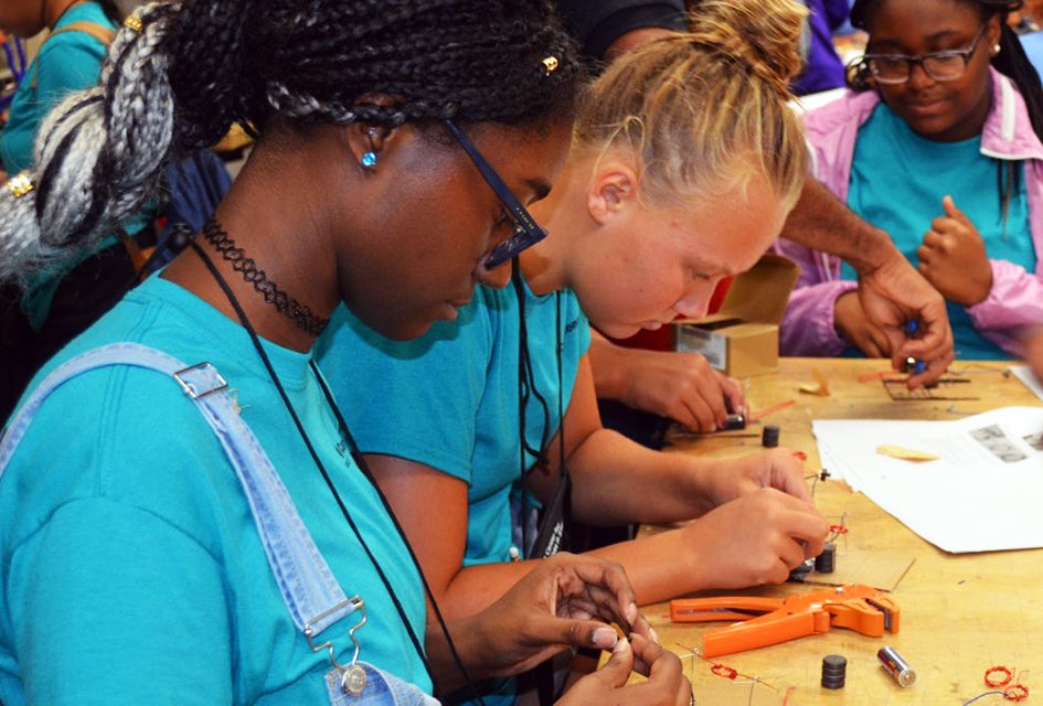 Camp Connect immerses teens in engineering-integrated activities and provides tips on how to prepare for a college degree. Photo courtesy of the camp