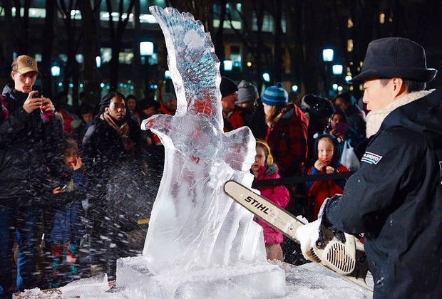 Head to Governors Island for an outdoor ice carving demonstration