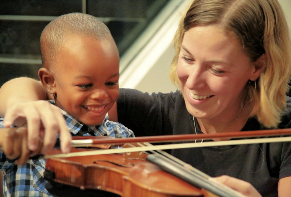 Get acquainted with the instruments at the Atlas Performing Arts Center. Photo courtesy of Capital City Symphony