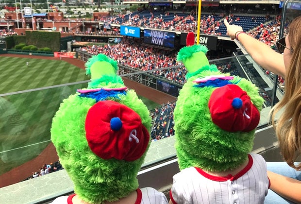 Kids in Phillies gear Phillies Opener