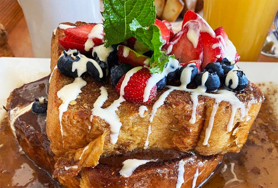 Start the day at Sabrina's Cafe.