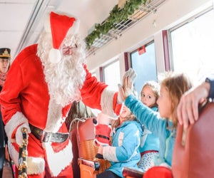 Journey through Chester Creek Valley aboard Santa's Express. Photo courtesy of the West Chester Railroad