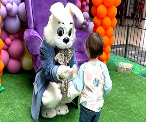 Take a sweet photo with the Easter Bunny at King of Prussia Mall. Photo courtesy of the mall 