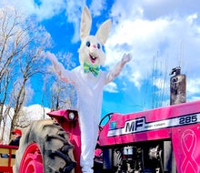 Hayrides to Bunnyland run all day. and remember to pickup your handmade Easter treats at Linvilla Orchards. Photo courtesy of the orchard
