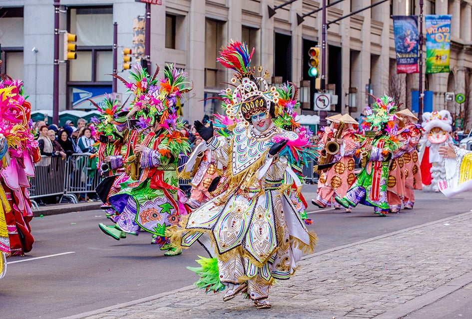 Ring in 2026 by attending the annual Mummers Parade on January 1! Photo by J. Fusco for VISIT PHILADELPHIA®