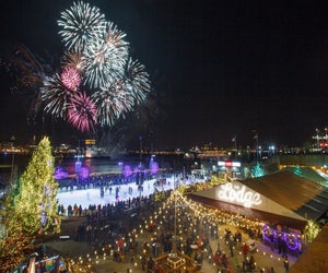 Ring in 2024 in style with Parties on Ice at the Blue Cross RiverRink Winterfest. Photo courtesy Delaware River Waterfront