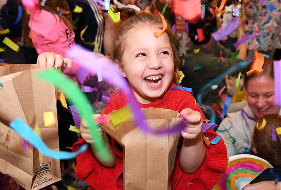 Countdown2Noon, Please Touch Museum’s signature New Year’s Eve event for kids, is back — with even more confetti! Photo courtesy of the museum 