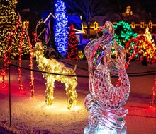 Enjoy ice carving demonstrations and lights galore at Fire & Frost Fun at Peddler's Village. Photo courtesy of Peddler's Village 