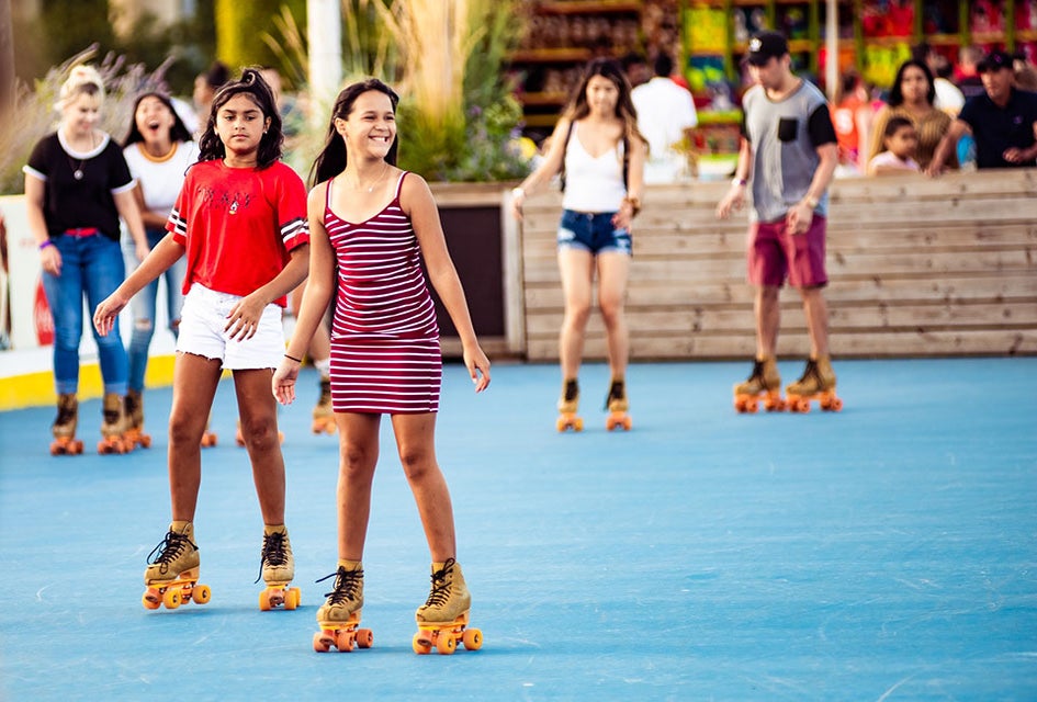 Grab your friends and family and coast along the largest roller rink in Philly, the Independence Blue Cross RiverRink  