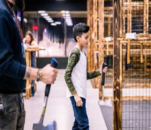 Axe Throwing isn't just for grown-ups! Photo courtesy of Bad Axe Throwing