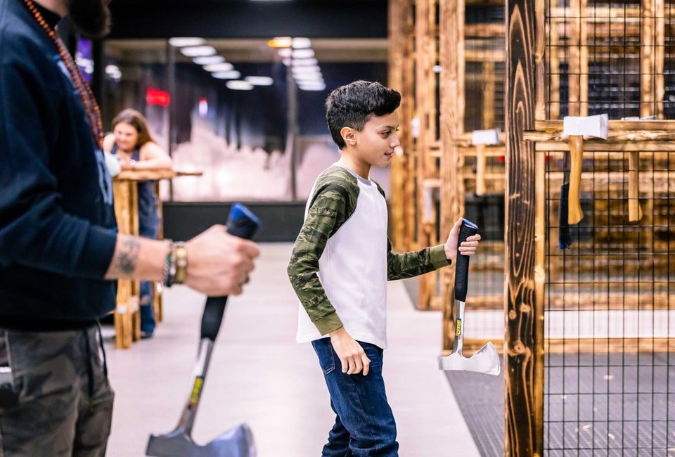 Axe Throwing isn't just for grown-ups! Photo courtesy of Bad Axe Throwing